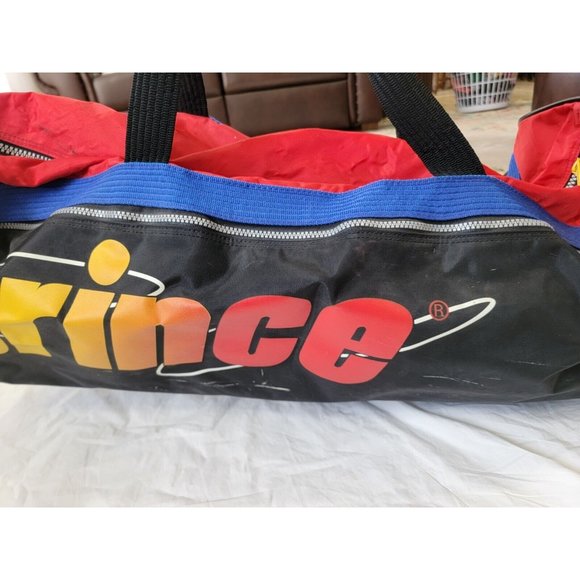 Vtg 90’s Prince Tennis Racquet Gym Travel Tour Duffle Bag Multi-Color 32x12.5x10 - Picture 7 of 12